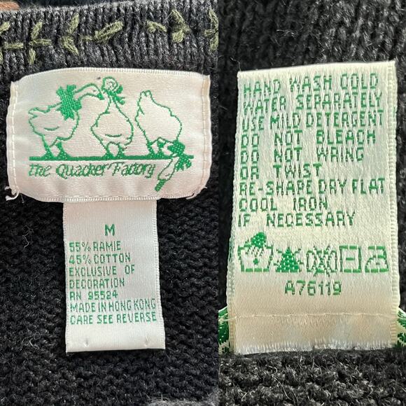 Quacker Factory Snowman Sweater M Button Down Embroidered - Picture 7 of 13